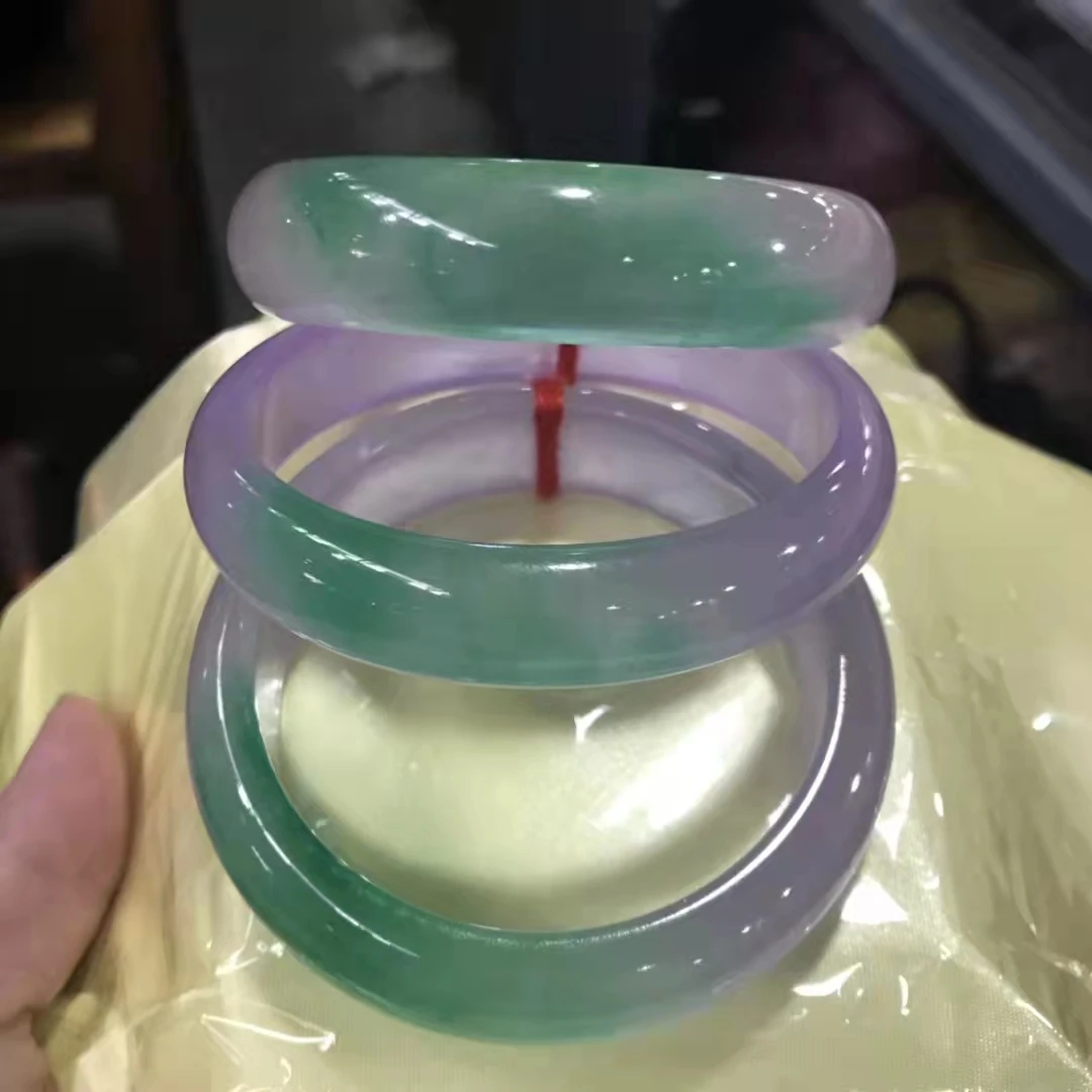 Редкий Натуральный ядеит украшение для рук ледяной вид фиолетовый растущий