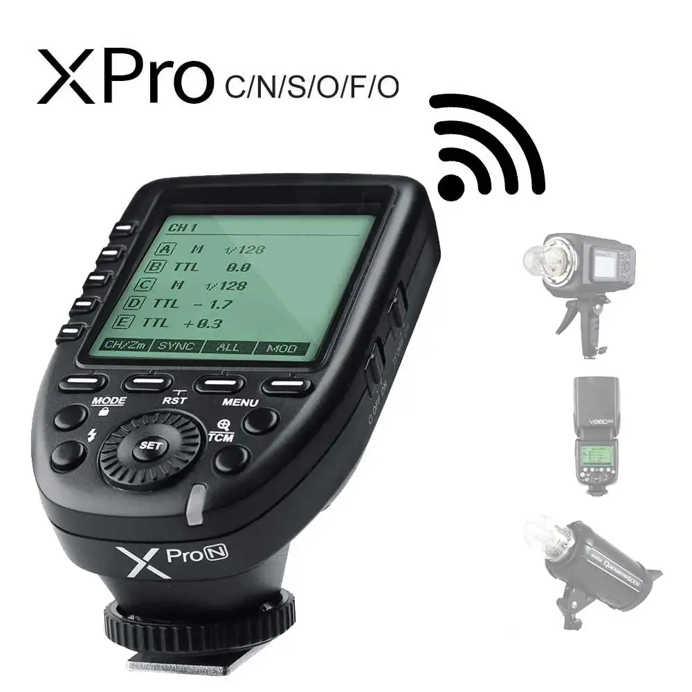 

Беспроводной триггер для вспышки Xpro-C/N/S/F/O Поддержка TTL стробоскопического режима 1/8000s HSS для Canon Nikon Sony Fuji Olympus Pentax
