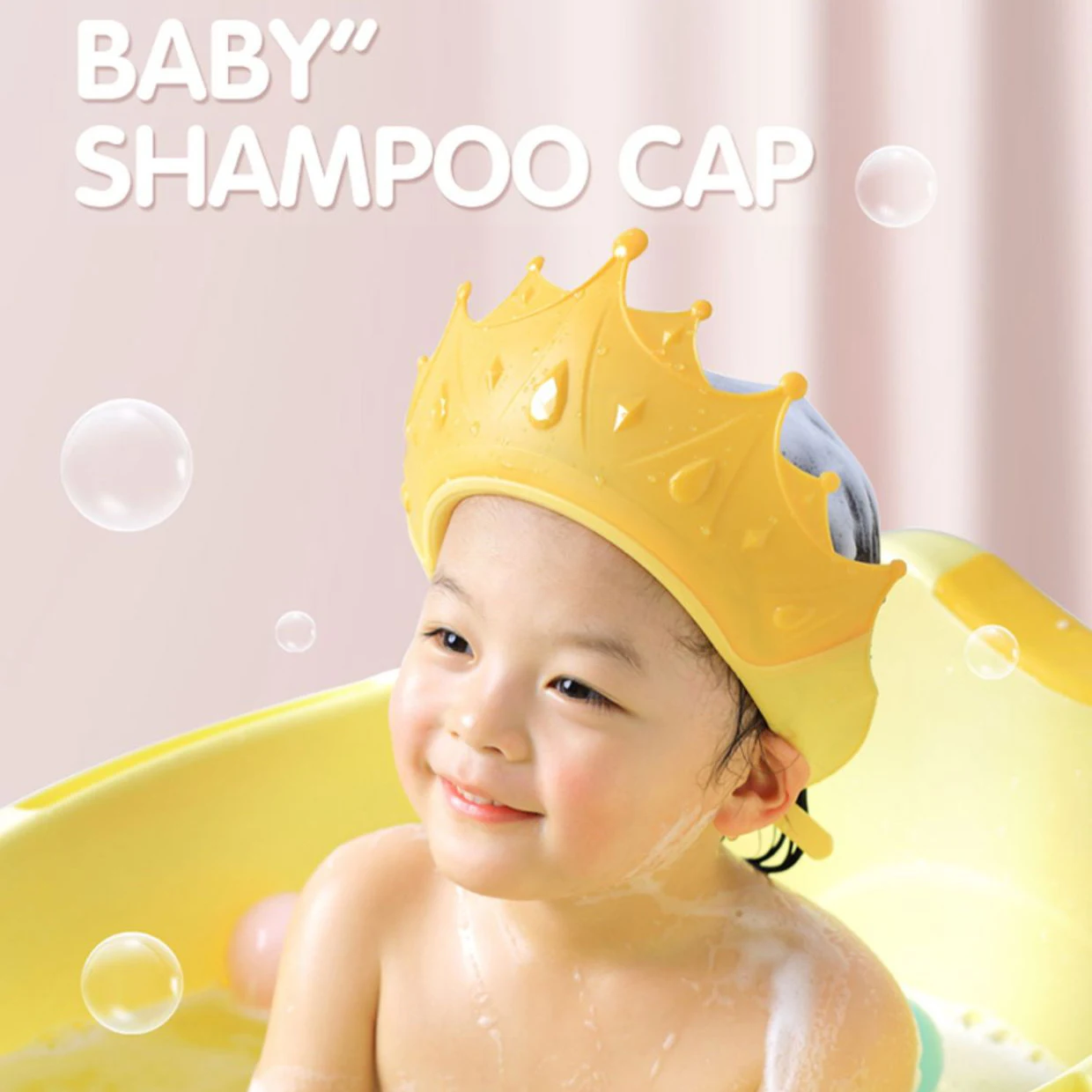 

Силиконовая Мягкая шапка для детского душа, регулируемая шапка для мытья волос для детей, защита ушей, безопасная защита для детей от купания, защита для головы