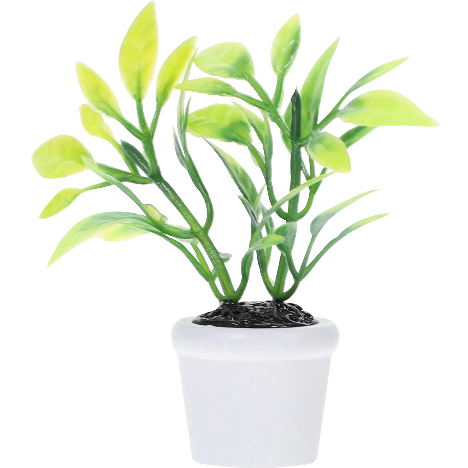 

Mini Supplies Artificial Potted House Pot Flower Pots Planter Indoor 12 Trees Architecture Ornament Miniature Plastic