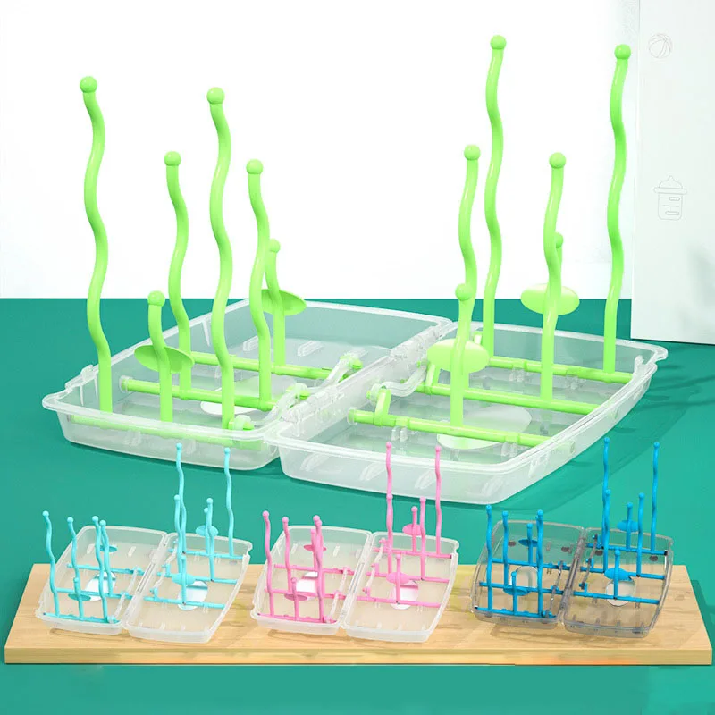 

Bottle Dry Rack Dust Belt Cover Milk Bottle Rack Drying Rack Multifunctional Folding Drainage Rack Pacifier Water Filtering Rack