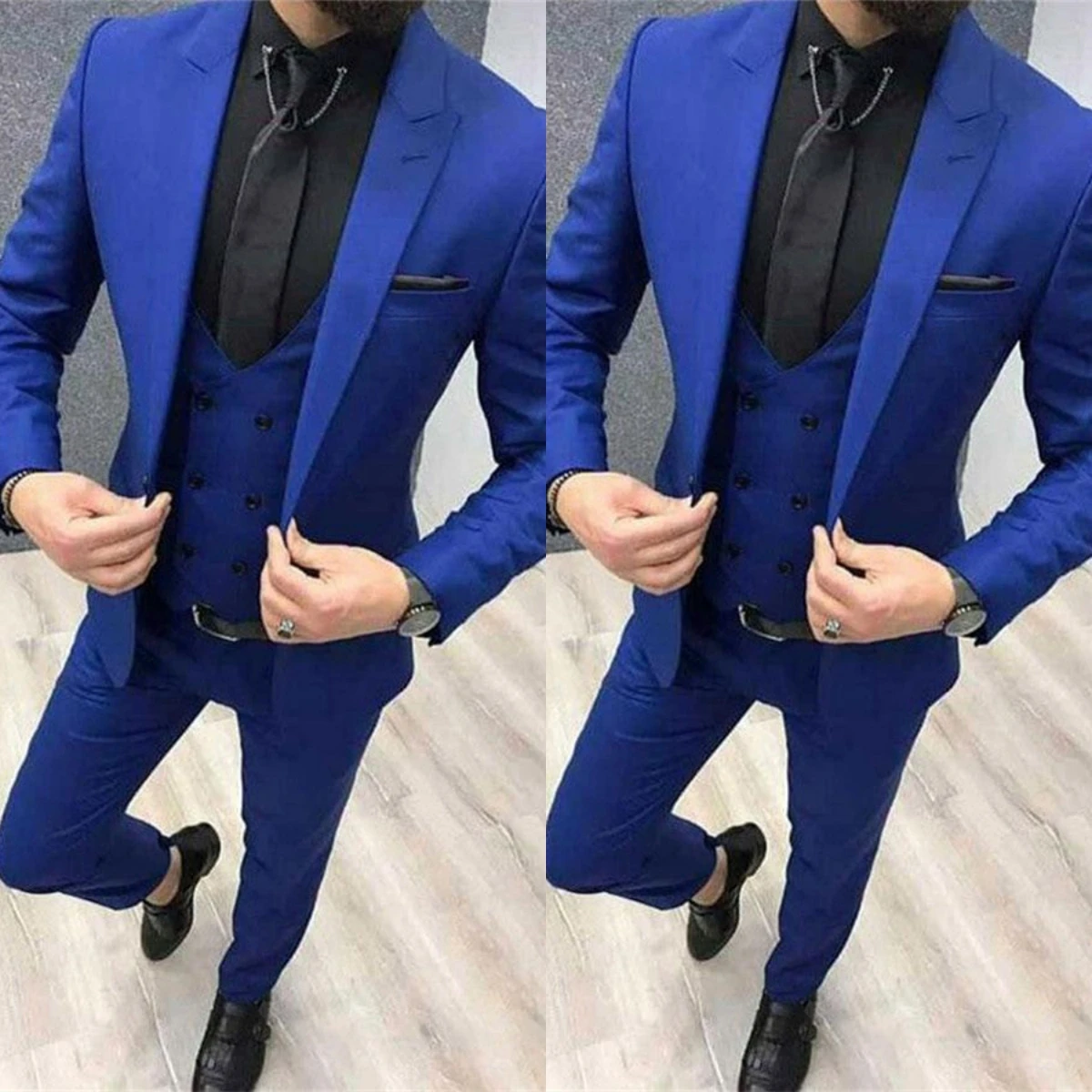 

Classic Solid 3-Piece Men's Suit Set Formal Elegant Tuxedo For Wedding Party Groom Dresswear Many Colors Mens Blazer Pants