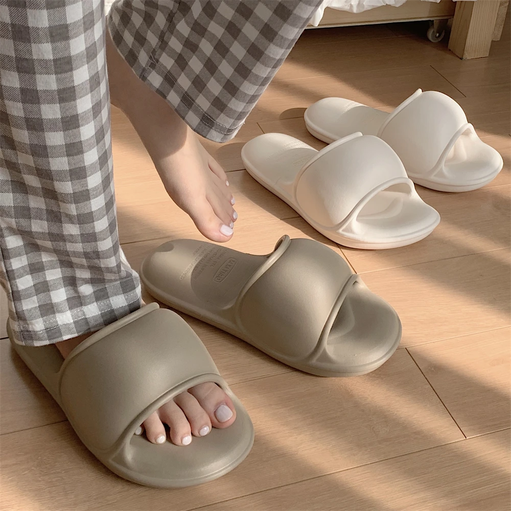 

2 Pairs Unisex Home Slippers Summer Indoor Floor Non-slip Slippers Couple Family Women and Men Bathroom Bath Sandal Slippers