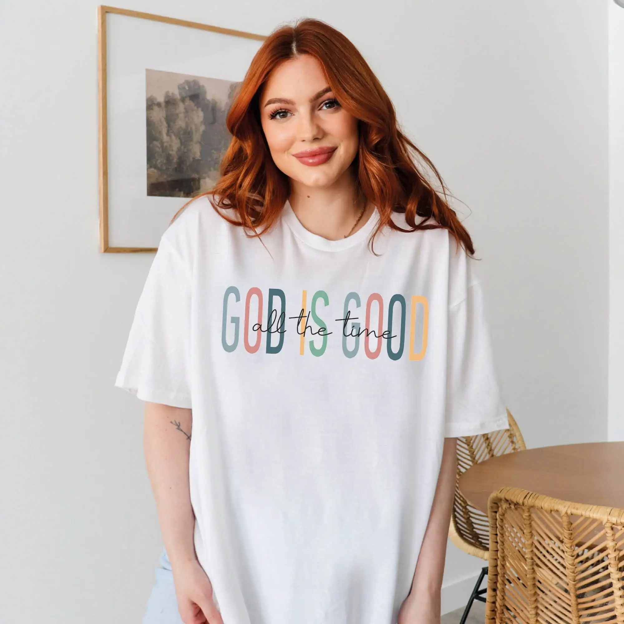 Футболка God Is Good All The Time для любителей церковной группы христианский религиозный