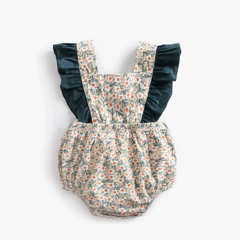 

HoneyCherry Baby New Flower Strap Bodysuits Girl Baby Girl Funny Bodysuits