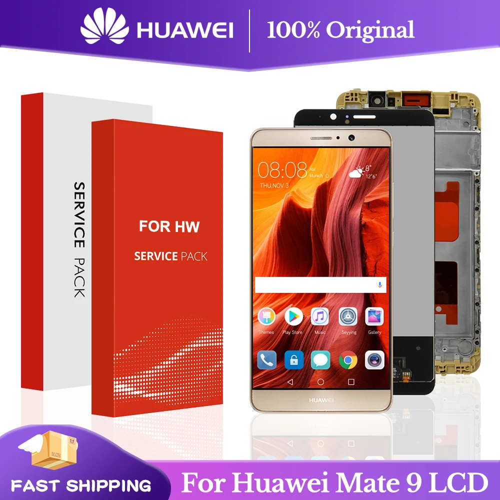 ЖК-дисплей 5,9 дюйма для Huawei Mate 9, сенсорный экран, дигитайзер для HUAWEI Mate 9, зеркальный ЖК-экран, запасные части