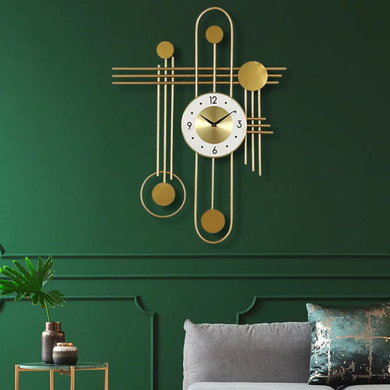 

Metal Hall Decorative Wall Clock Modern Design Bathroom Table Clock Wall Decoration Items Relogio De Parede Home and Decoration
