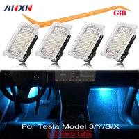 for tesla model 3 y s x ultra bright interior led lighting bulbs kit accessories fit trunk frunk door puddle foot well lights
