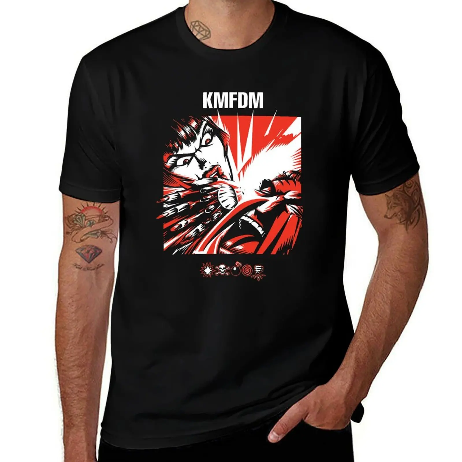 Фото Футболка KMFDM для фанатов, дышащая футболка большого размера №1