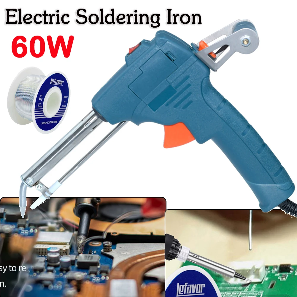 

60W Tin Soldering Iron 110V/220V Fast Heating Electric Soldering Iron Tin Gun Energy-Saving Automatically Welding Repair Tools
