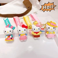 kawaii anime sanrio figure kitty keychain model cartoon cat pendant for bag ornament toys for girls kids gifts car decoration