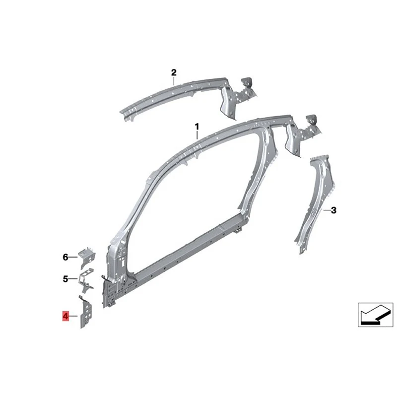 

Усилитель g38, g30, b47, g31, g14, g15, f91, f92, b, mw520d, f93Impact, левая стойка, стеновая панель, усилитель двигателя, опорная рама, whe