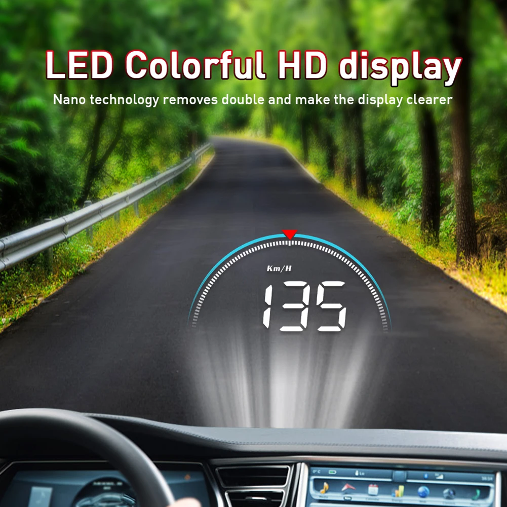 

M8 Auto Hud Display Car Projector Alarm EOBD OBD2 Head Up Display Car Speedometer Windshield Electronic Accessories