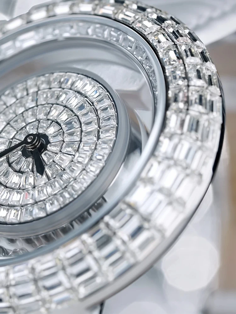 TSAR BOMBA Часы с бриллиантами для женщин Модные часы кристаллами Кварцевые наручные