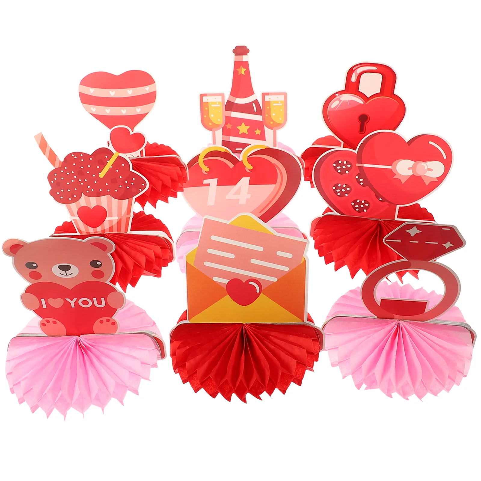 

Honeycomb Valentine Centerpieces Party Table Day Decor Valentines Centerpiece Paper Wedding Supplies S Loveornament Romantic