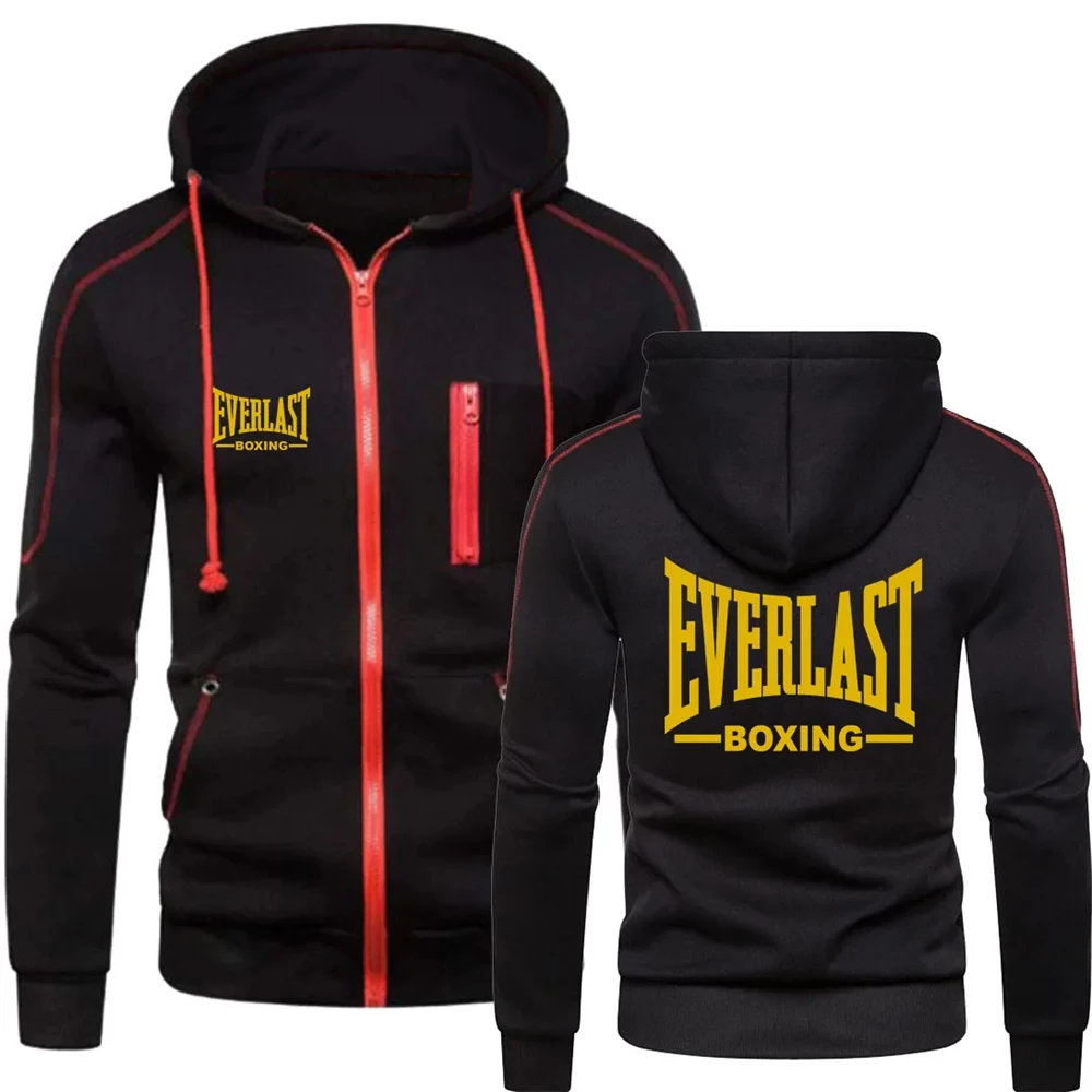 Мужская спортивная одежда EVERLAST 2024 модная толстовка с капюшоном и буквенным