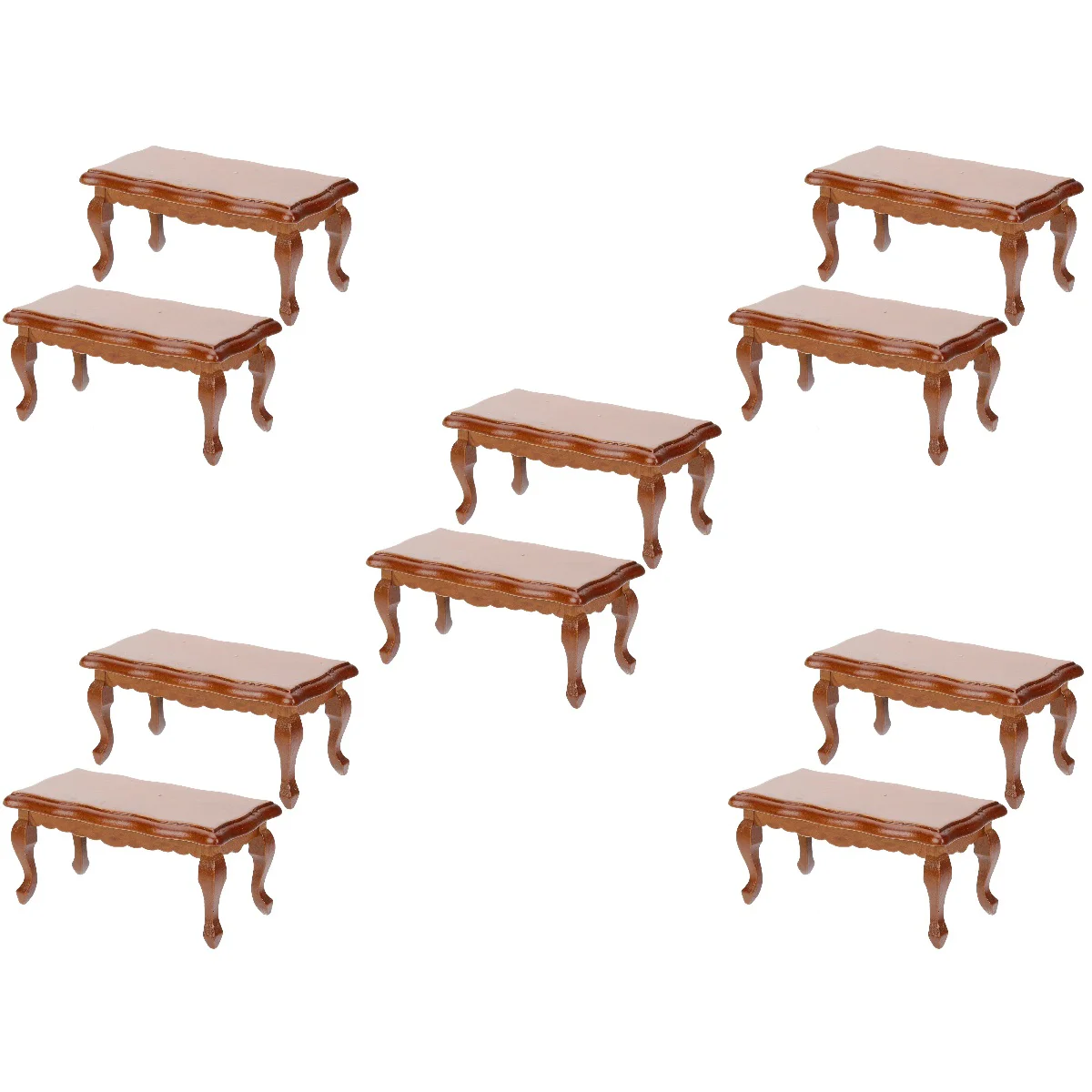 

10 pcs Decorative Delicate Dining Table Model Set Miniature Furniture Set Miniature Dining Tables Furniture
