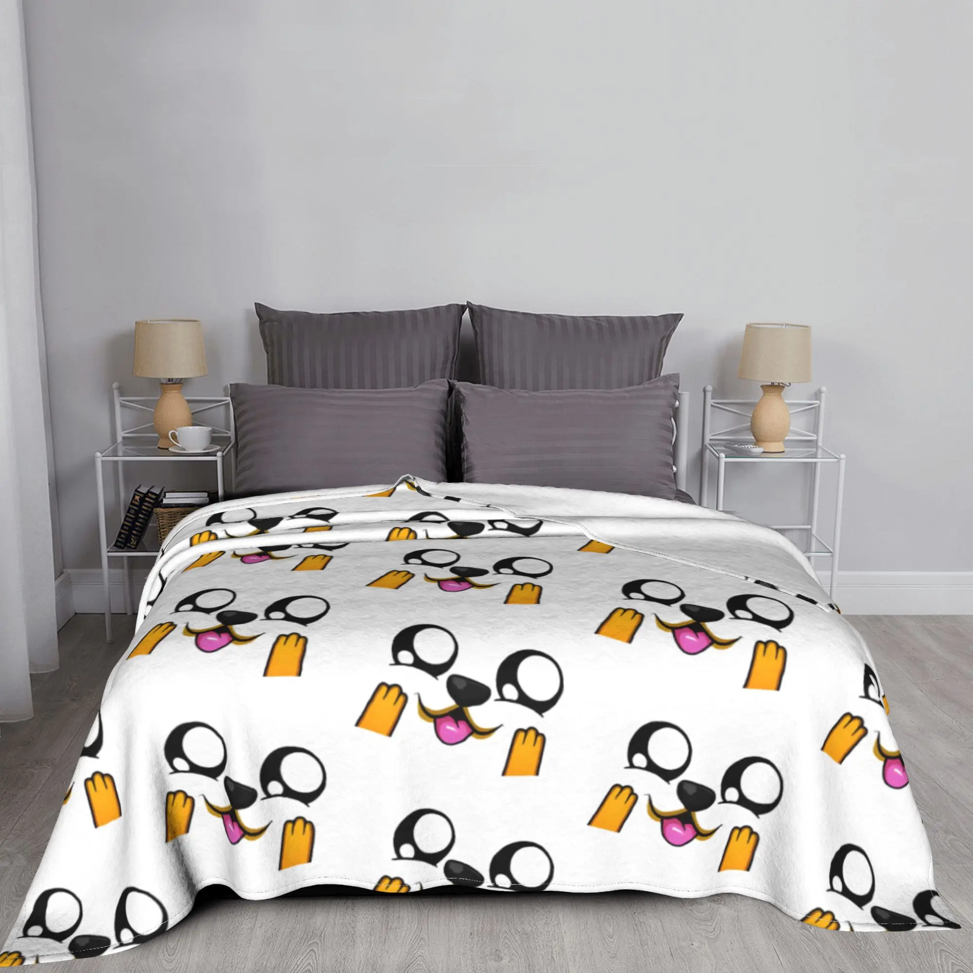Фланелевое одеяло Mikecracks Face игровое с героями мультфильмов для кровати офиса