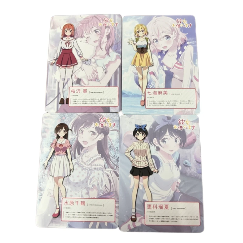 

4 шт./комплект Аренда для девушки Асами Нанами сакурасава Суми ихиносе чизуру анимационные персонажи флэш-карты аниме коллекционные карты