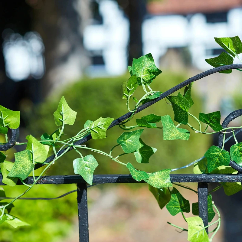 Уличная Водонепроницаемая светодиодная гирлянда из листьев клена на солнечной