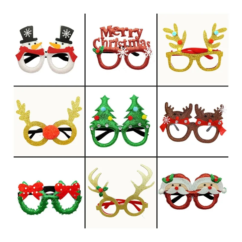 

Original Glasses Mask Christmas Carnival Ball Cosplay Masquerade Adult Kids Decorative Props Decorative Glasses Props Snowman