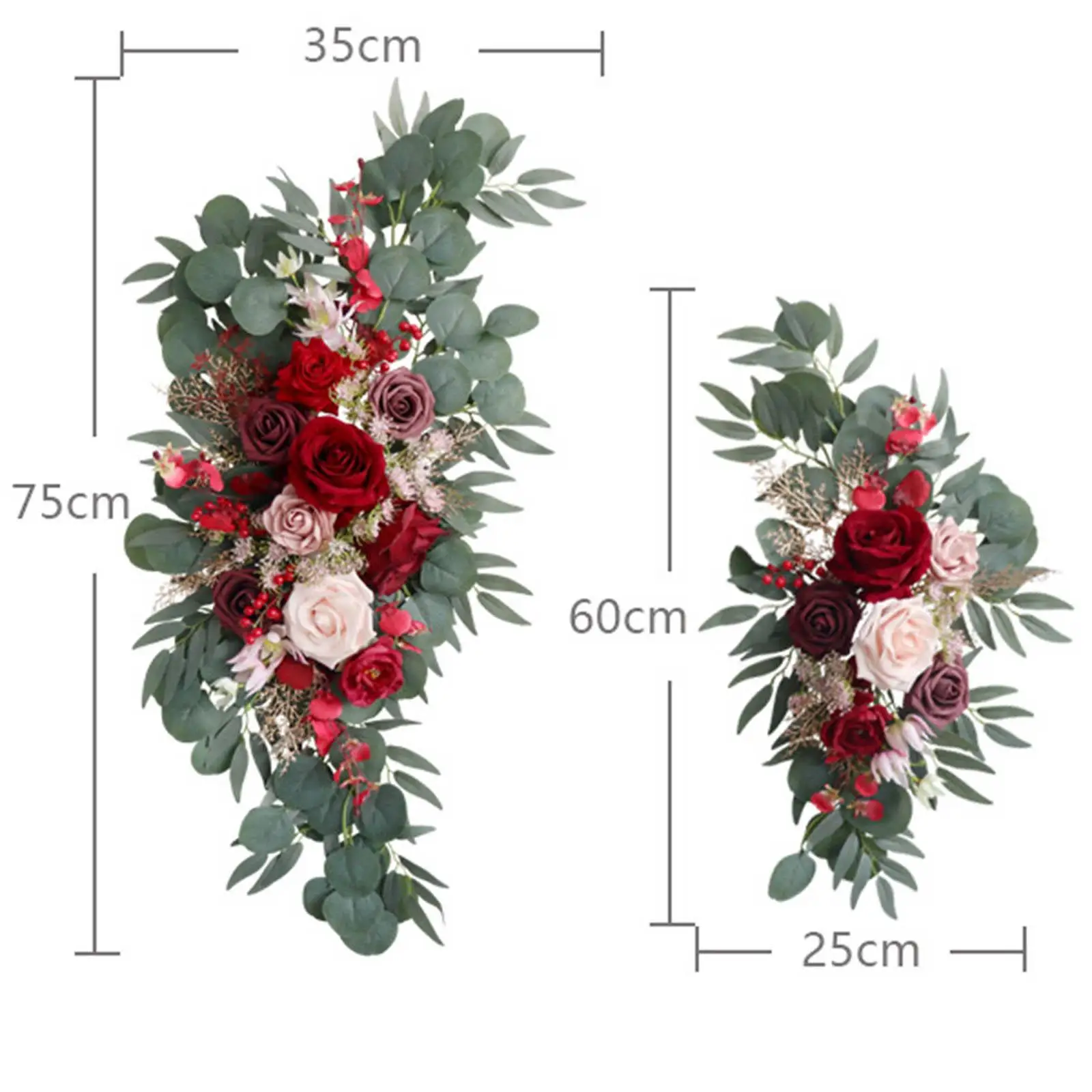 2x искусственная Цветочная композиция ручной работы зелень искусственный