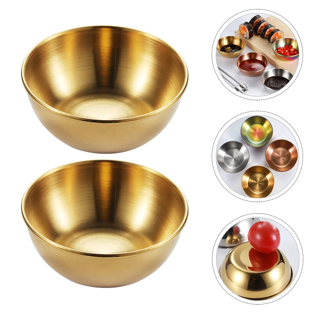 

Steel Stainless Bowls Sauce Dish Seasoning Bowl Plates Dishes Appetizer Flavor Metal Mini Indian Cups Soy Sushi Plate