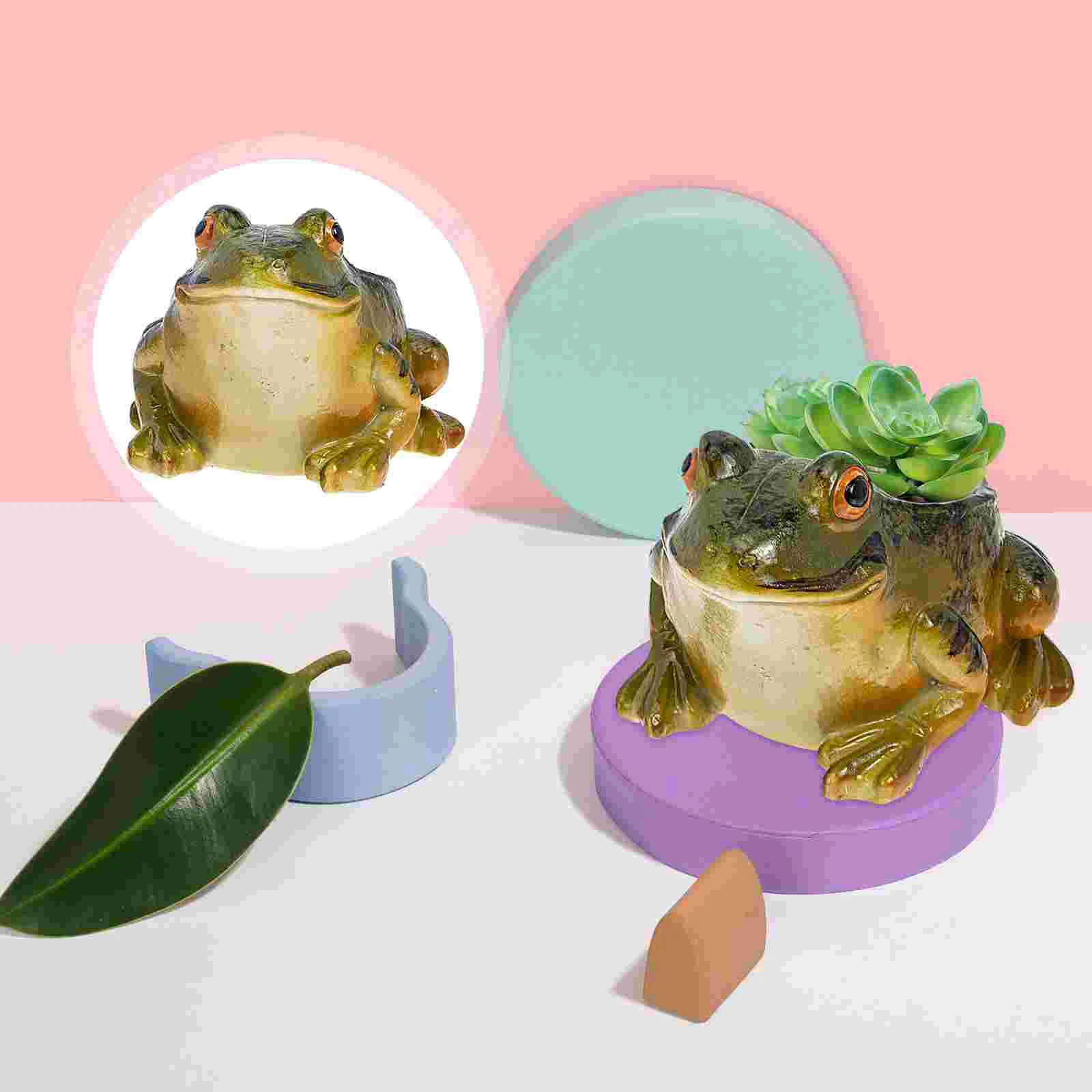 

Статуя лягушки, искусственный цветочный горшок, Зеленый цветочный горшок