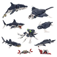 moc underwater world ocean whale shark 31088 2 to 1 building blocks fish shark model idea assemble octopus toys for kids gifts