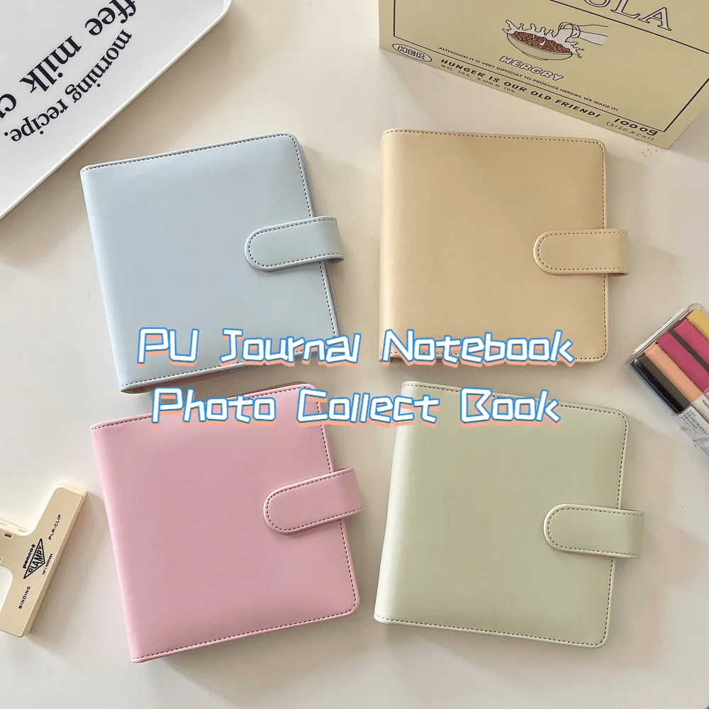 

Sharkbang Macaroon A7 Square PU Binder Diary Notebook Journals Agenda Planner DIY Idol Kpop Collect Book Gift Set Stationery