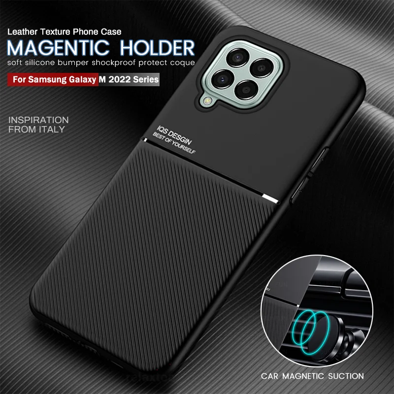 

Чехол для Samsung Galaxy M33 5G Кожаный Автомобильный Магнитный чехол Sumsung Samung M 33 33M 2022 мягкая силиконовая рамка защитные чехлы
