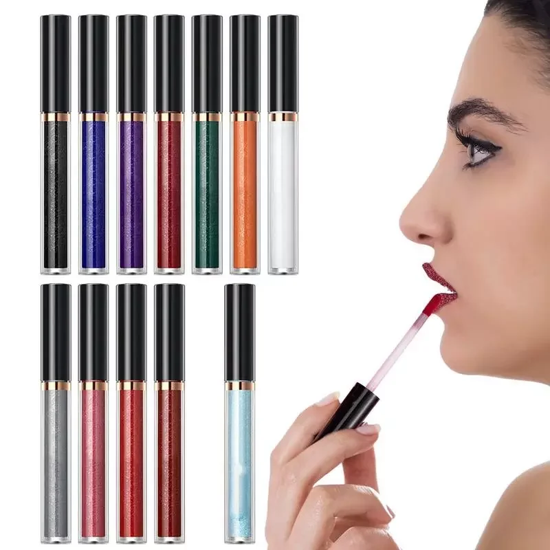 

NEW2023 Gloss Lifter Moisturizing Lip Gloss Lipstick Set For Women Professional Makeup Lipstick Shimmery Lip Glosses For Women A