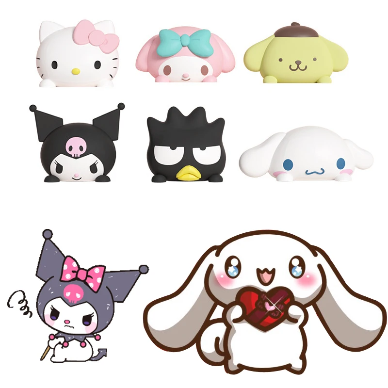 

Kawaii Sanrio series genuine figure Onpompurin Kuromi Mymelody Onpompurin Hello Kittys car accessories Cartoon cute anime gift