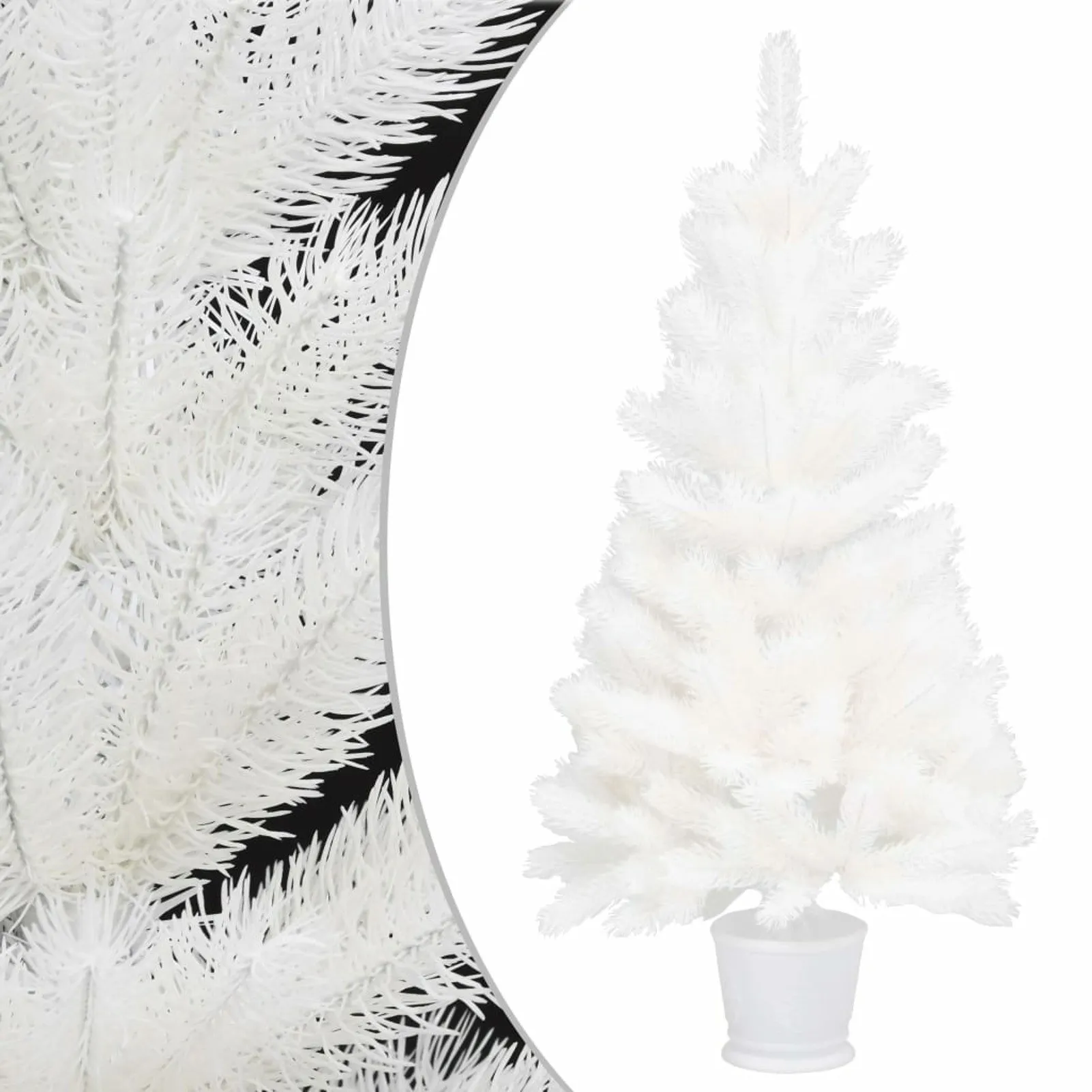

Artificial Christmas Tree with a Pot White 35.4" PE