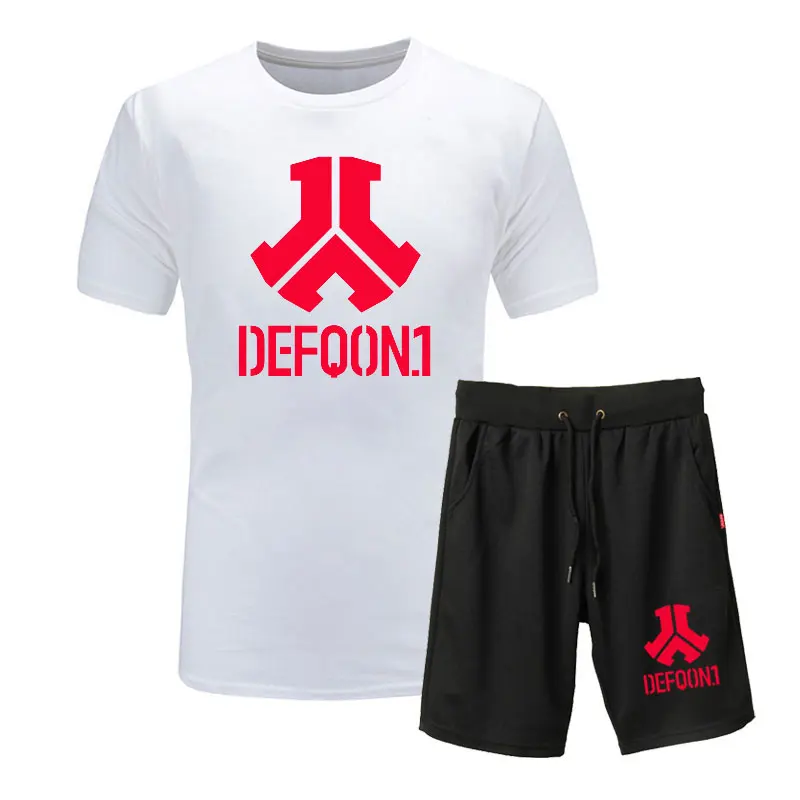 Новинка 2022 модная летняя мужская футболка и шорты Defqon 1 с принтом Мужская/женская
