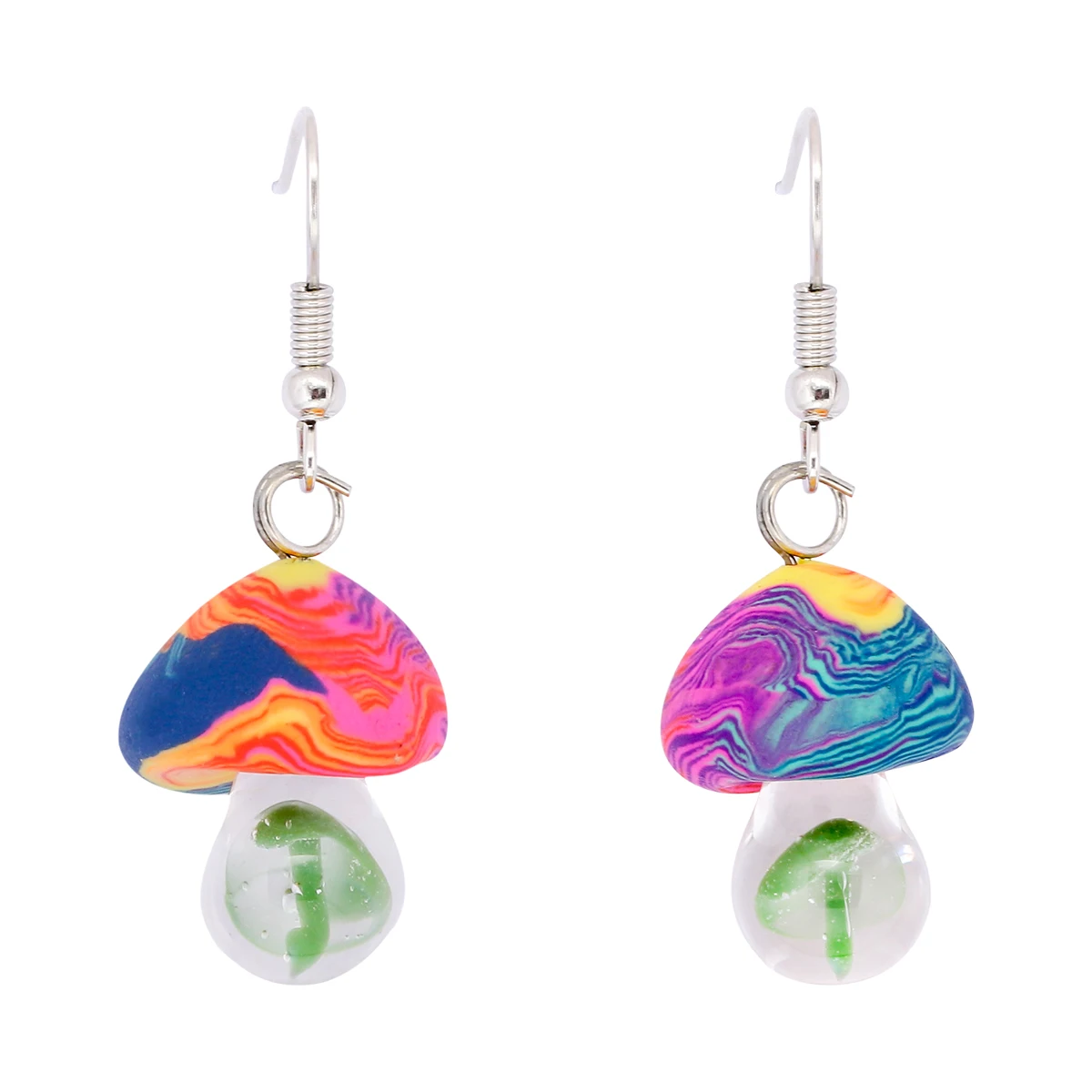 

2023 New Multicolour Acrylic Resin Mushroom Drop Earrings for Women Fashion Cute Aesthetic Earrings Statement Trend Jewelry Gift