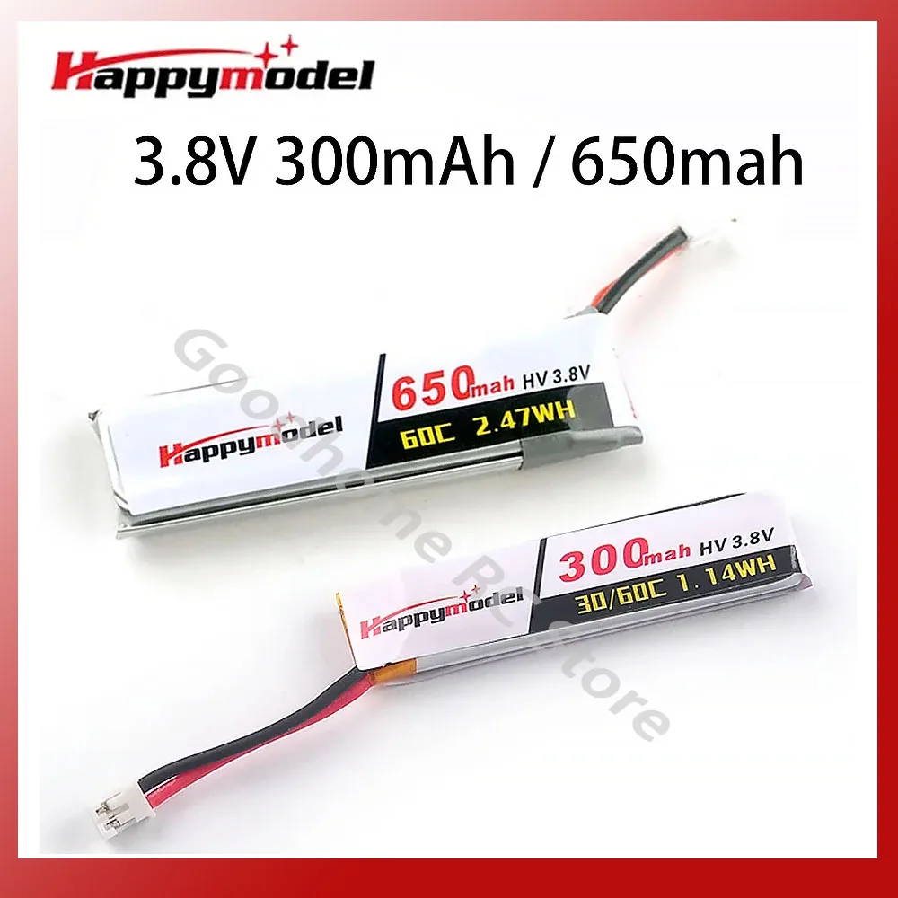 

Happymodel 3.8V 300mAh / 650mah 30C 1-2S High Voltage Lipo Battery PH2.0 Plug For Mobula7 Snapper6/7/8 UR65 US65 UK65 FPV Drone