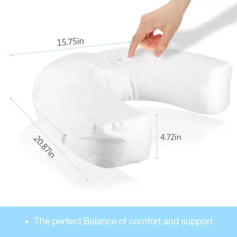 

2023 U-Shaped Side Sleepers Pillow Neck Back Pain Relieve Health Cushion Spine Protection Pillow Side Pillow Inflatable Leg Pill
