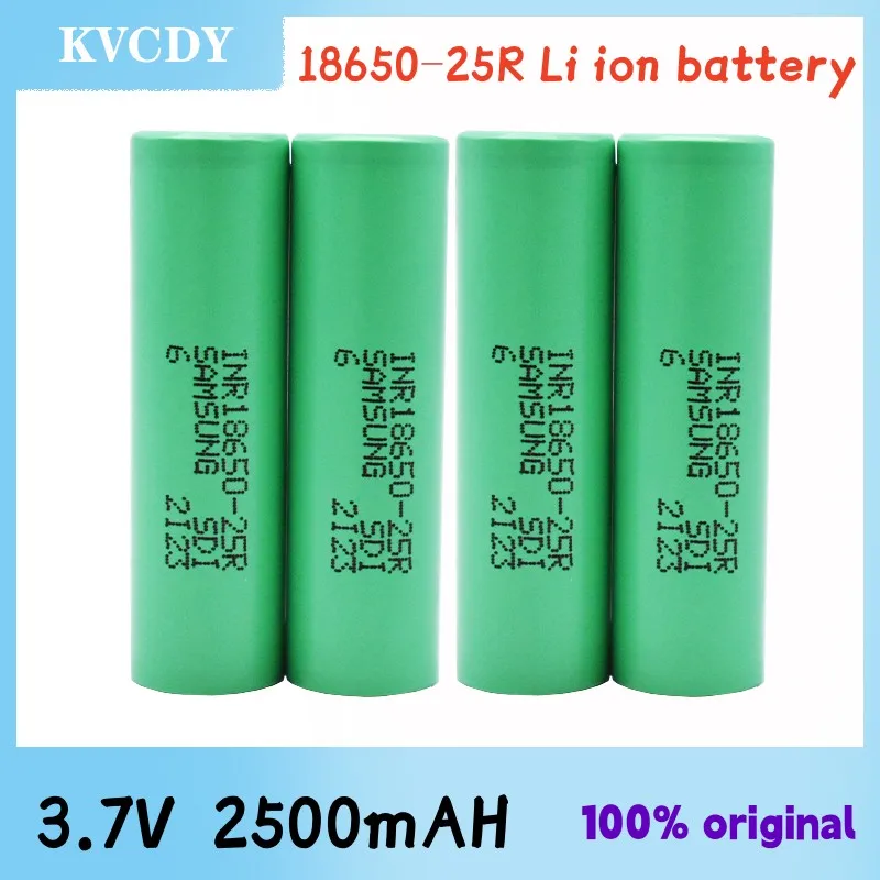 

1PCS Original 18650 2500mAh Li-ion Rechargeable Battery For INR18650 25R 20A Discharge Electric Tools Flashlight Battery