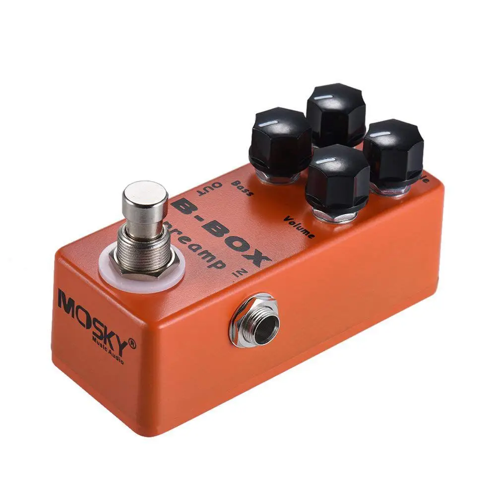 MOSKY B-Box Электрогитарный предусилитель Педаль эффектов Overdrive Цельнометаллический