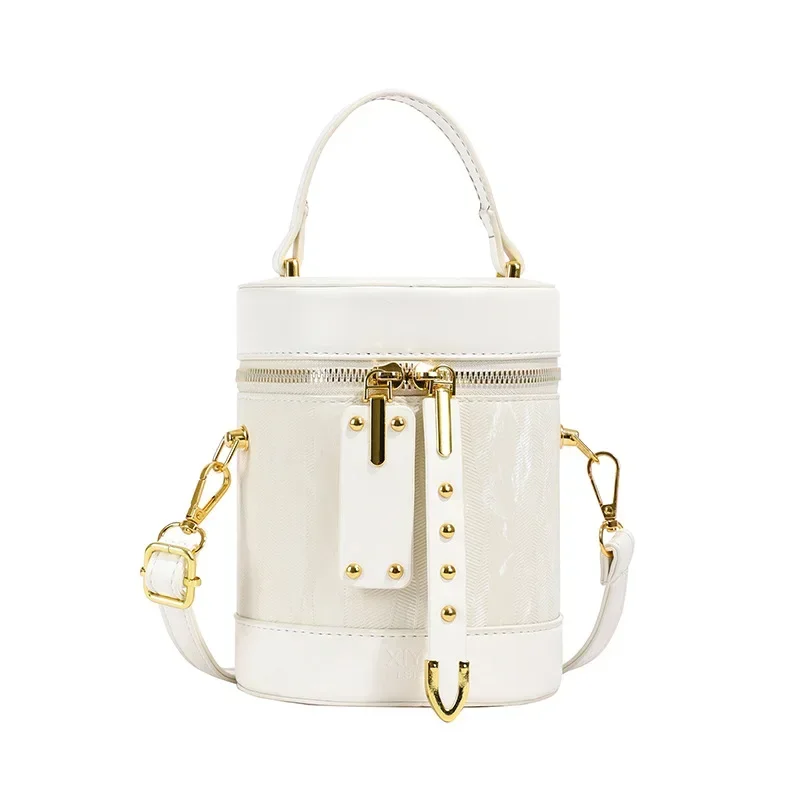 Модные сумки-тоуты в форме цилиндра для женщин новинка 2024 роскошная дизайнерская