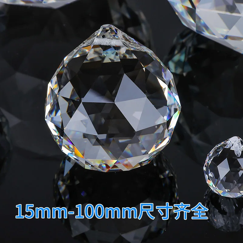 

Прозрачная Хрустальная Призма-шар 20 Мм "Ловец Солнца" С Подвеской Из Бусин И Подсветкой