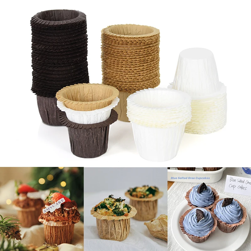 

30pcs Muffins Cup Paper Cupcake Wrapper Baking Cups Cases Muffin Boxes Wedding Birthday Party Cake Pastry Tools Kitchen Supplies