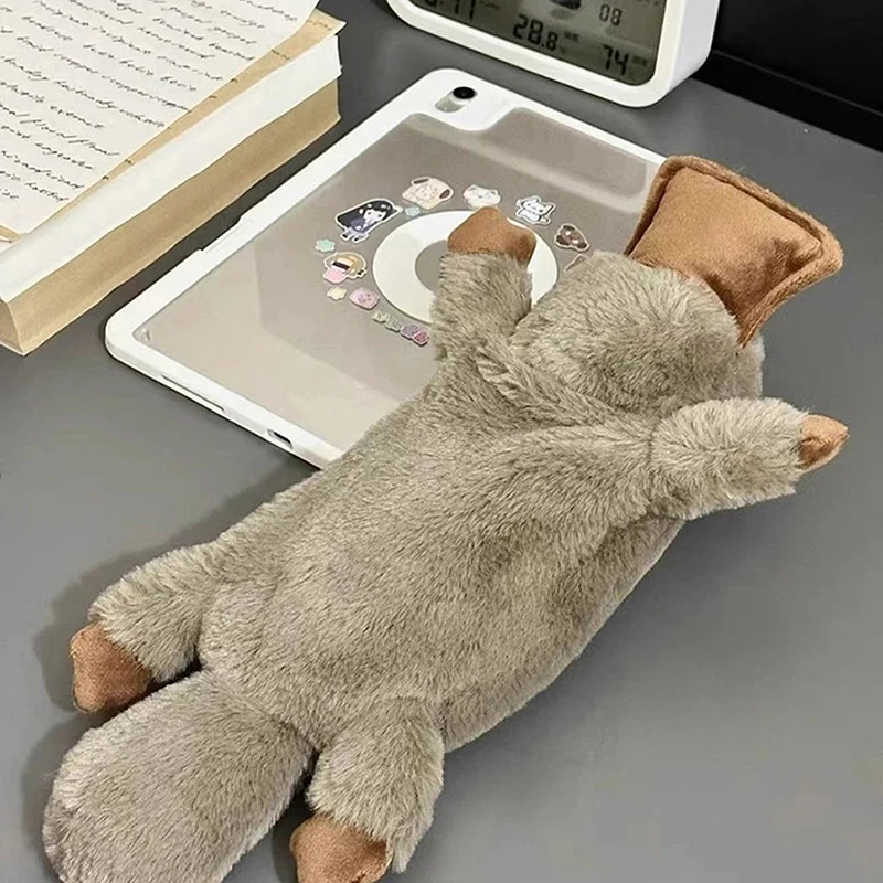 1 шт. милый пенал Platypus косметичка плюшевая сумка для ручек большая вместительная