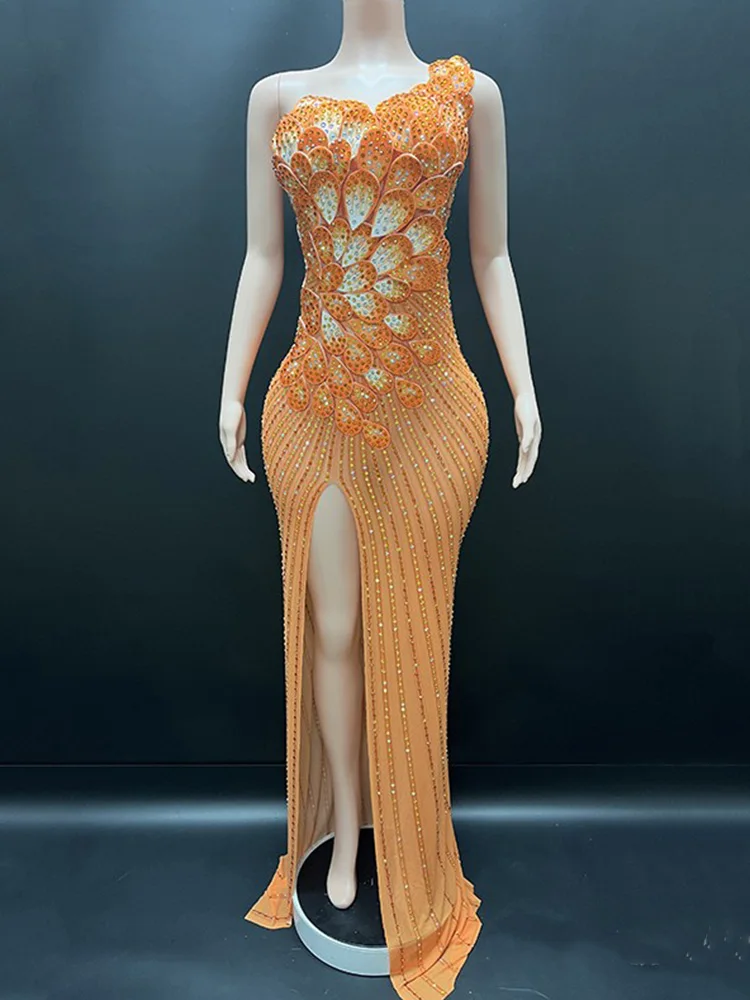 Высокое качество блестящая сексуальная длинная юбка с высоким разрезом и