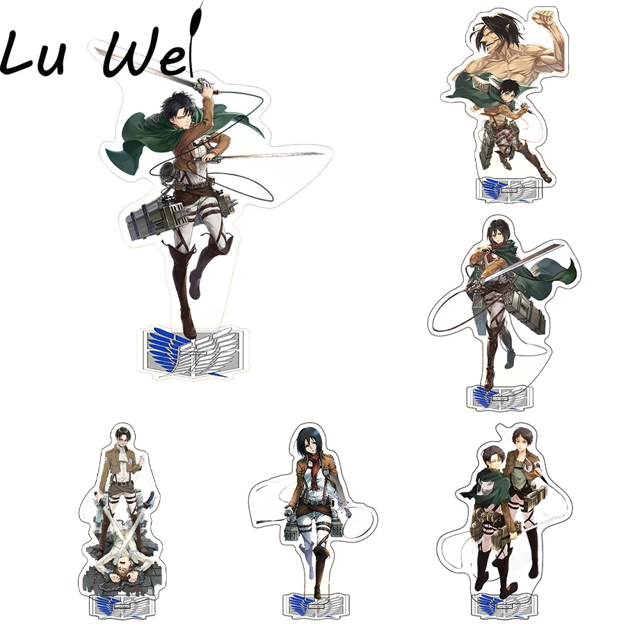 

Anime Figure Attack on Titan Double Sided Acrylic Stand Model Plate Desk Decor Standing Sign Shingeki no Kyojin for Friend Gifts