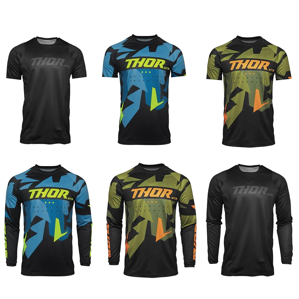 

Men's Downhill Jerseys Mountain Bike THOR MTB T-Shirts Offroad DH Motorcycle Jersey Motocross Sportwear Clothing