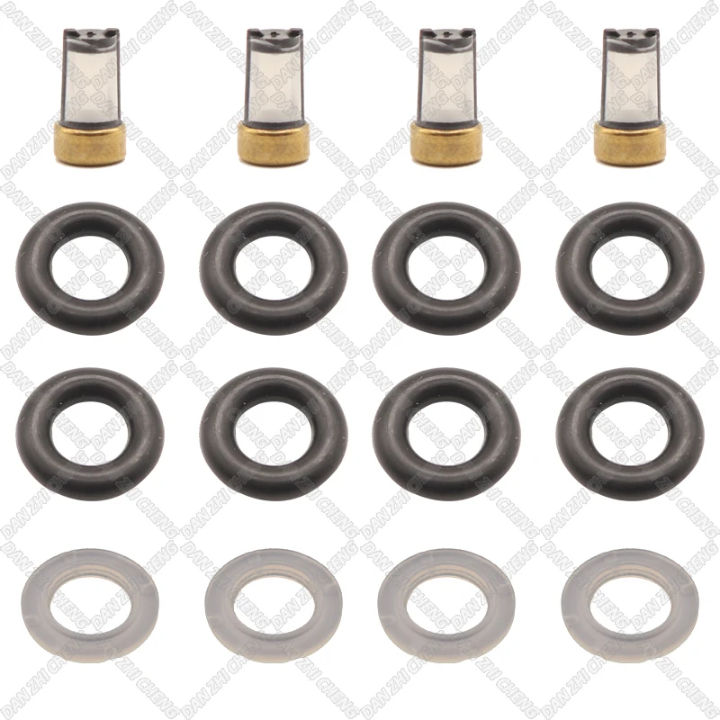 

4 set Fuel Injector Service Repair Kit Filters Orings Seals Grommets for Volkswagen Passat 1.8L L4 0280156058 1998-2005