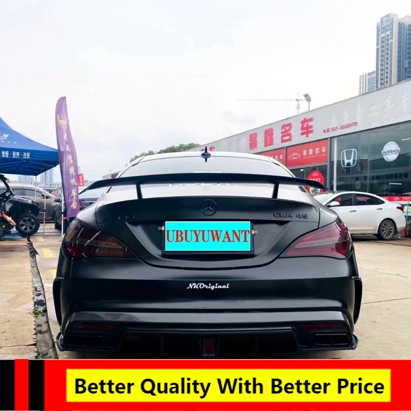 

Используется для Benz CLA Class W117 спойлер 2013-2019 лет глянцевый черный из настоящего углеродного волокна задние крылья спортивные аксессуары Корп...