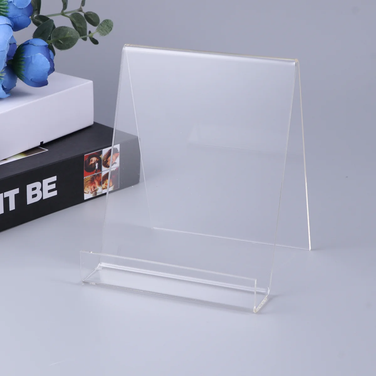 

1 PC Bookshelf Transparent Book Shelf Display Stand Display Stand Holder Bookshelf for Bedroom